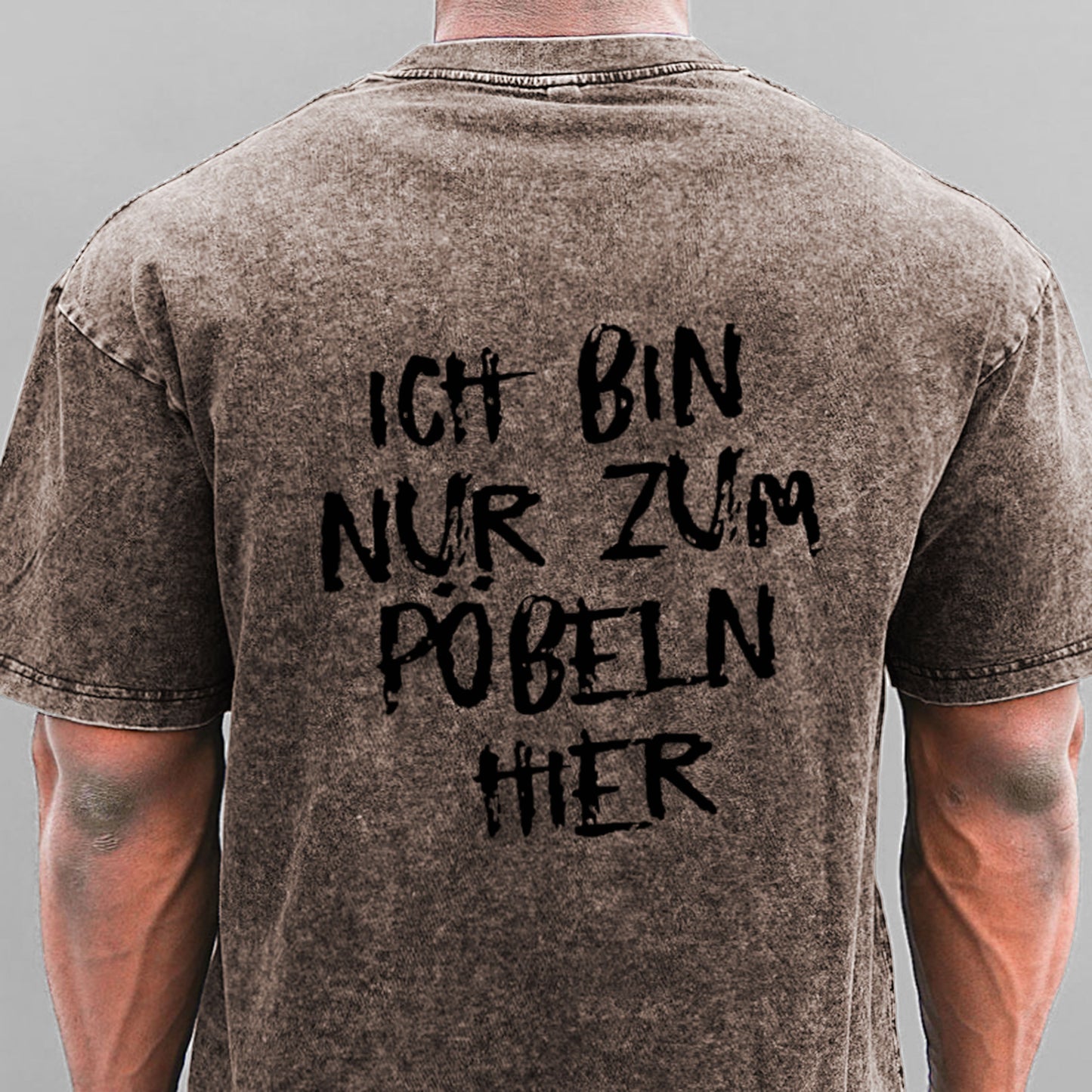 Ich Bin Nur Zum Pöbeln Hier Gewaschene Vintage T-Shirt