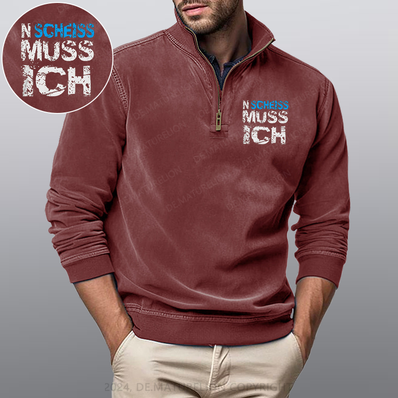 Maturelion N Scheiss muss ich Stehkragen Poloshirt