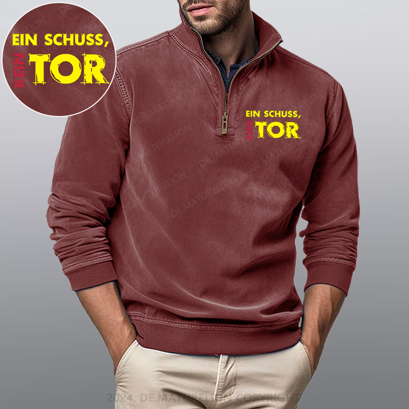 Maturelion Ein Schuss Kein Tor Stehkragen Poloshirt