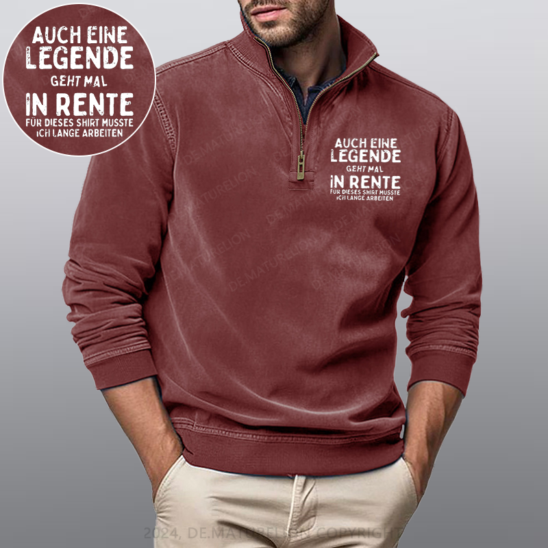 Maturelion Auch Eine Legende Geht Mal In Rente Stehkragen Poloshirt