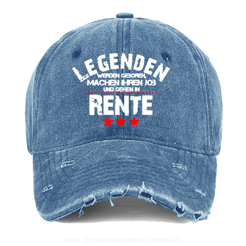 Legenden Werden Geboren Machen Ihren Job Und Gehen In Rente Gewaschene Vintage Cap