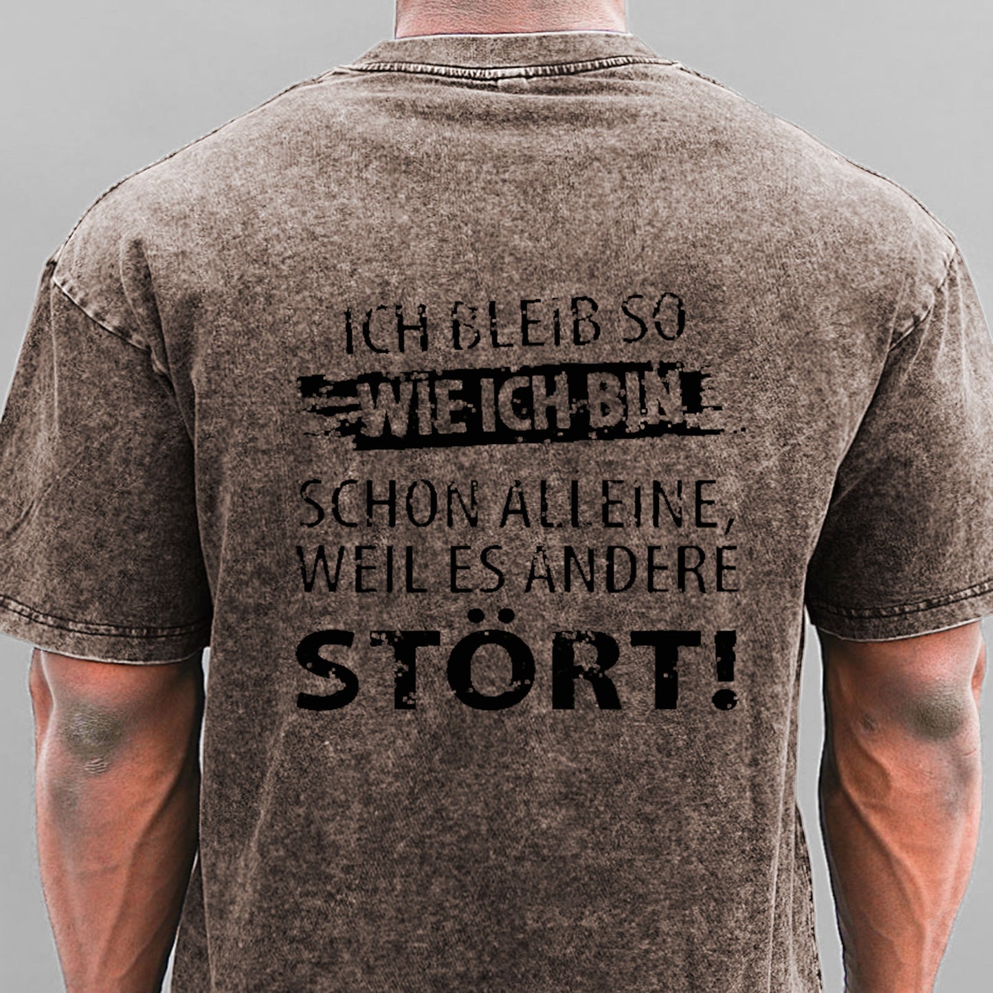 Ich Bleib So Wie Ich Bin Schon Alleine, Weil Es Andere Stört Gewaschene Vintage T-Shirt