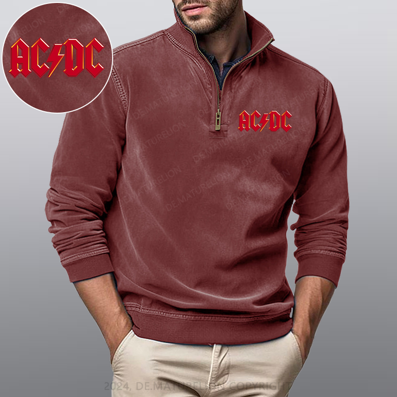 Maturelion ACDC Rockmusik Rock Band Stehkragen Poloshirt