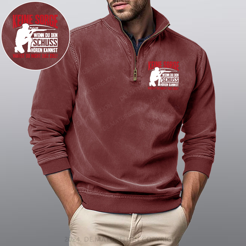 Maturelion Keine Sorge Wenn Du Den Schuss Hören Kannst Warst Nicht Ziel Stehkragen Poloshirt