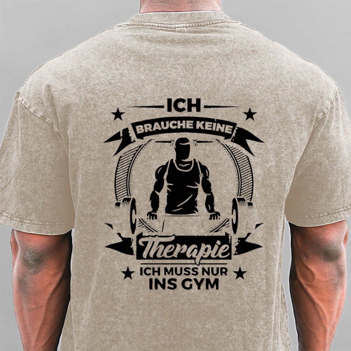 Ich brauche keine Therapie, Ich muss nur ins Gym Gewaschene Vintage T-Shirt