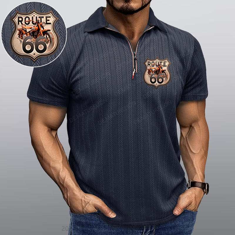 Maturelion Route 66 Kragen T-Shirt