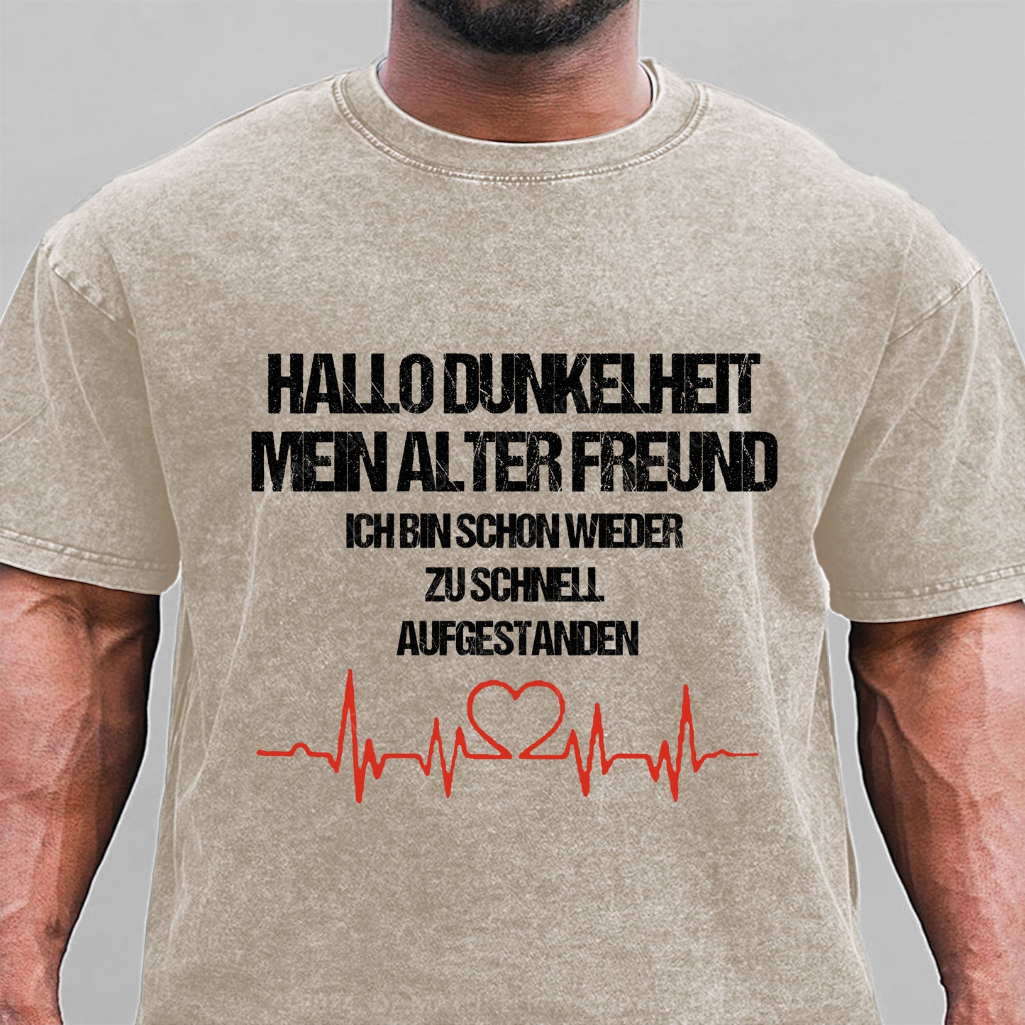 Hallo Dunkelheit, mein alter Freund, ich bin schon wieder zu schnell aufgestanden Gewaschene Vintage T-ShirtGewaschene Vintage T-Shirt