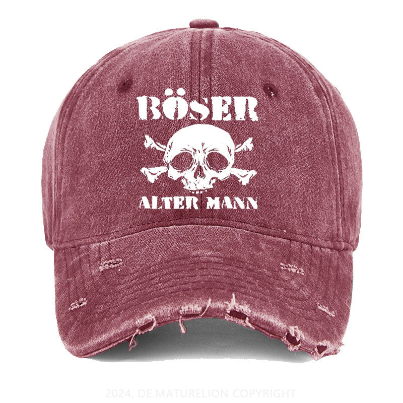 Böser Alter Mann Gewaschene Vintage Cap