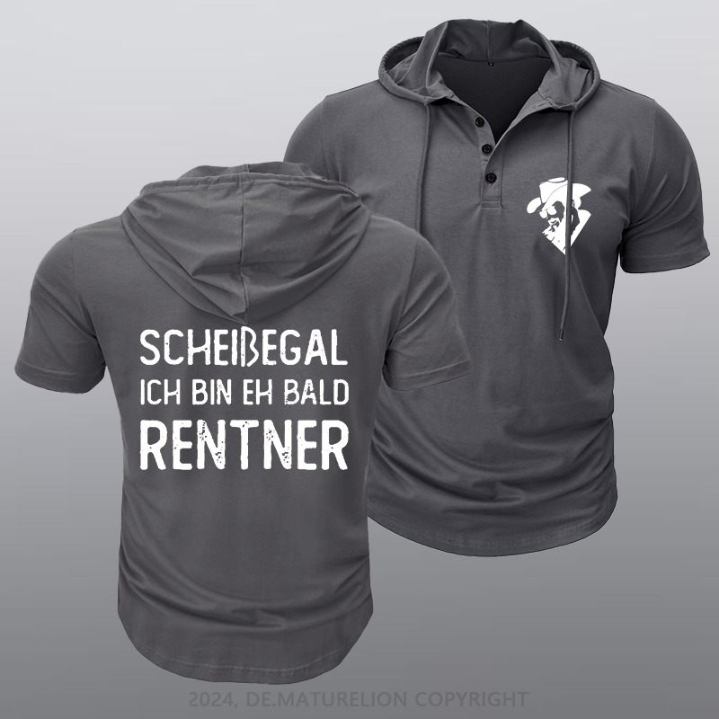 Maturelion Scheißegal Ich Bin Eh Bald Rentner Kapuze T-Shirt