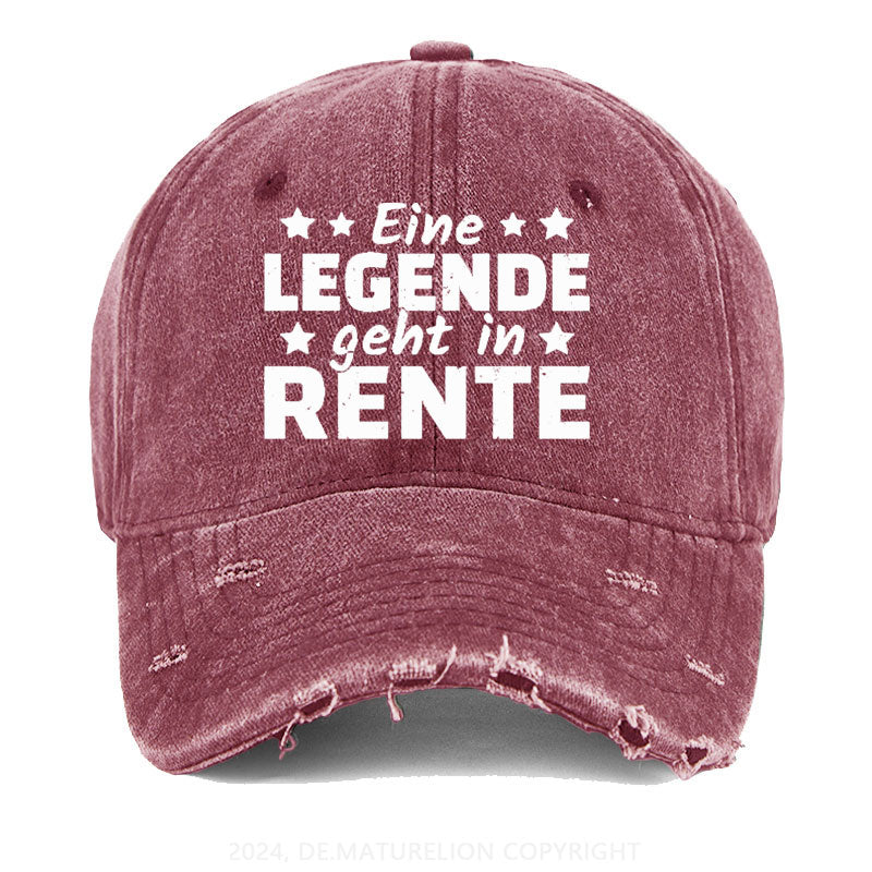 Eine Legende Geht In Rente Gewaschene Vintage Cap