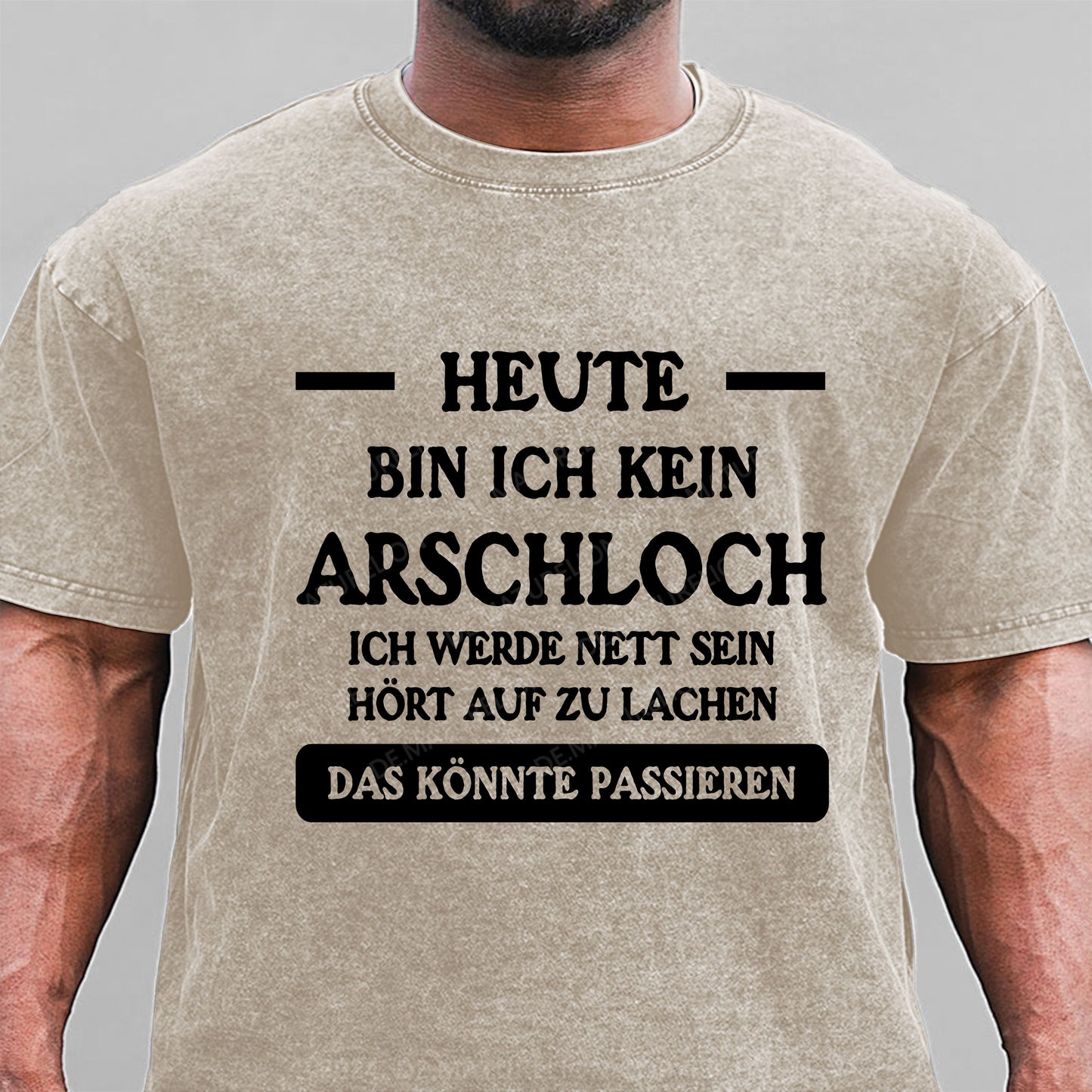 Heute werde ich kein Arschloch sein, ich werde nett sein. Hört auf zu lachen, das könnte passieren Gewaschene Vintage T-Shirt