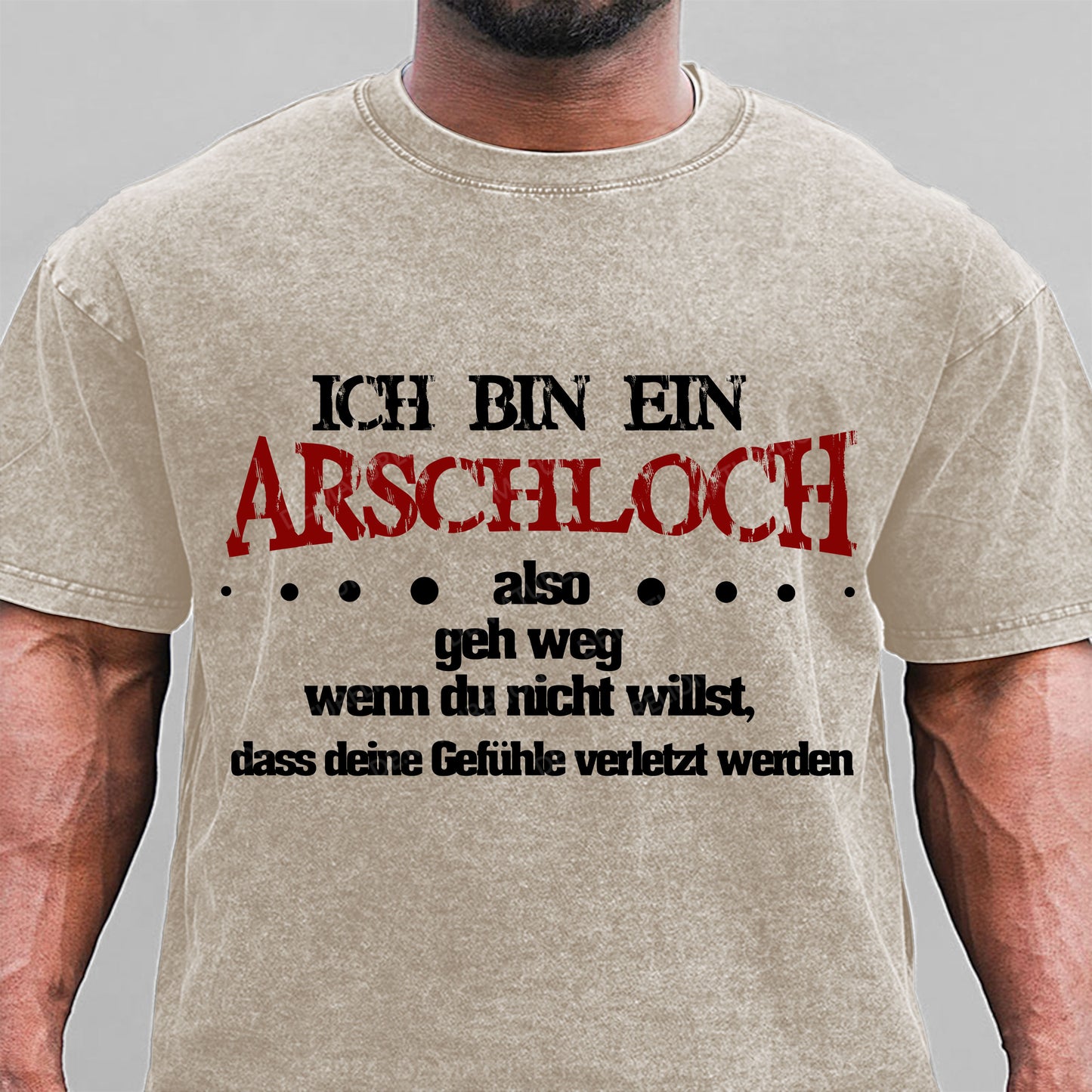 Ich bin ein Arschloch, also geh weg, wenn du nicht willst, dass deine Gefühle verletzt werden Gewaschene Vintage T-Shirt