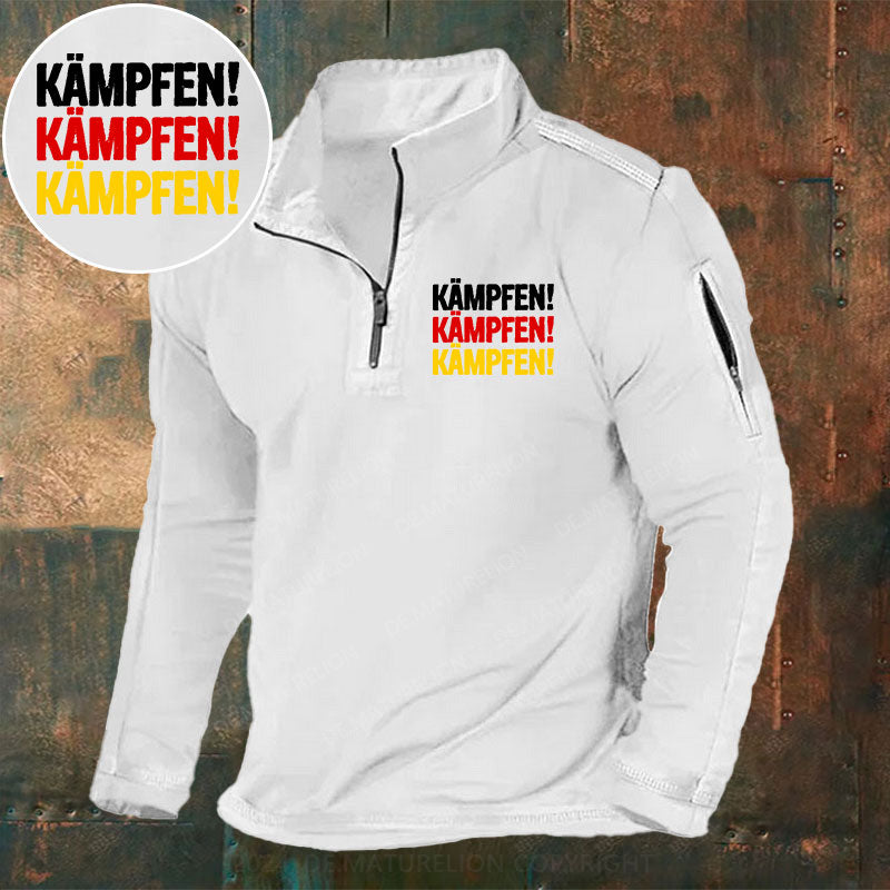 Kämpfen Kämpfen Kämpfen Stehkragen Reißverschluss Polo Shirt