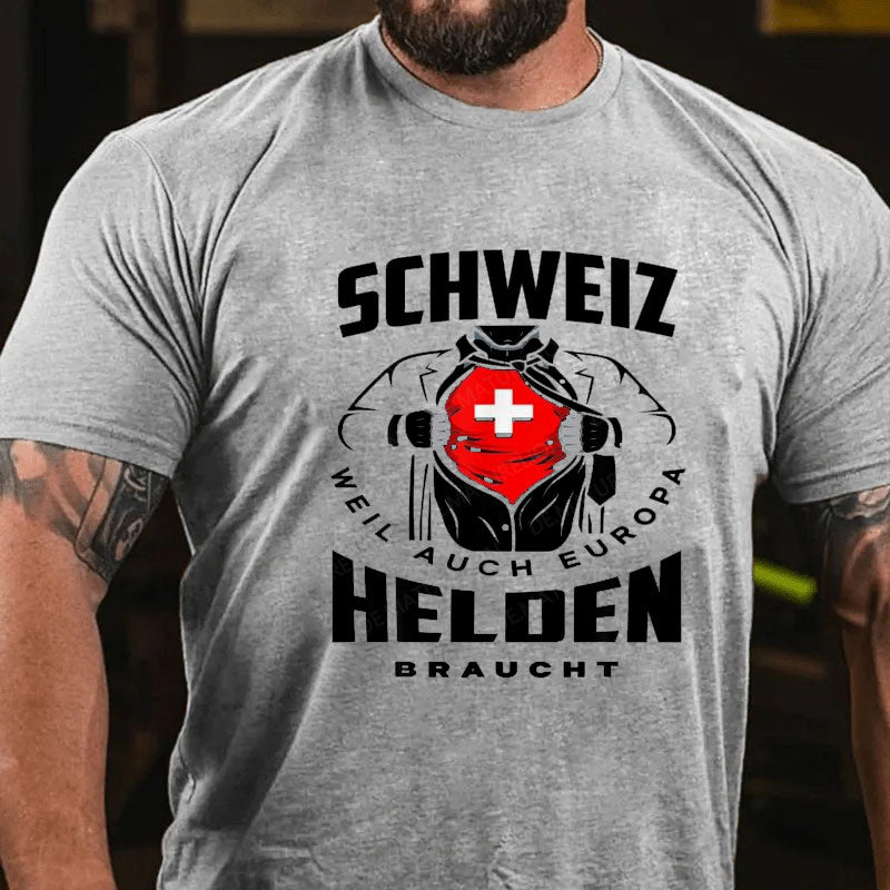 Schweiz weil auch Europa Helden braucht T-Shirt
