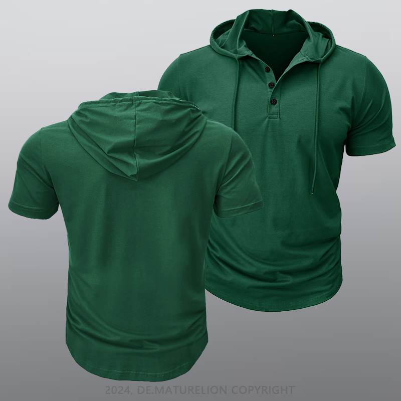 Maturelion Männer Kapuze T-Shirt