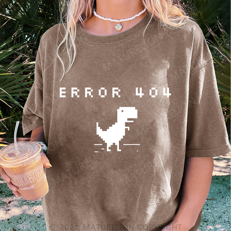 Maturelion Error 404 Damen Gewaschene Vintage T-Shirt