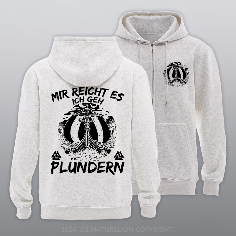 Maturelion Auf der suche nach meiner Axt Reißverschluss Hoodie
