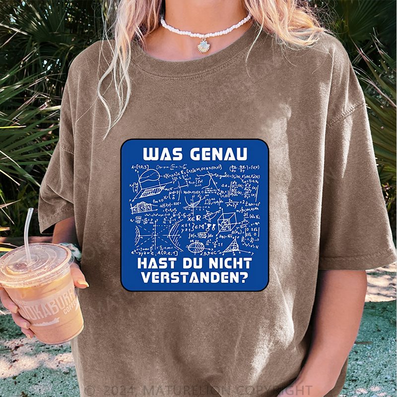 Maturelion Was Genau Damen Gewaschene Vintage T-Shirt