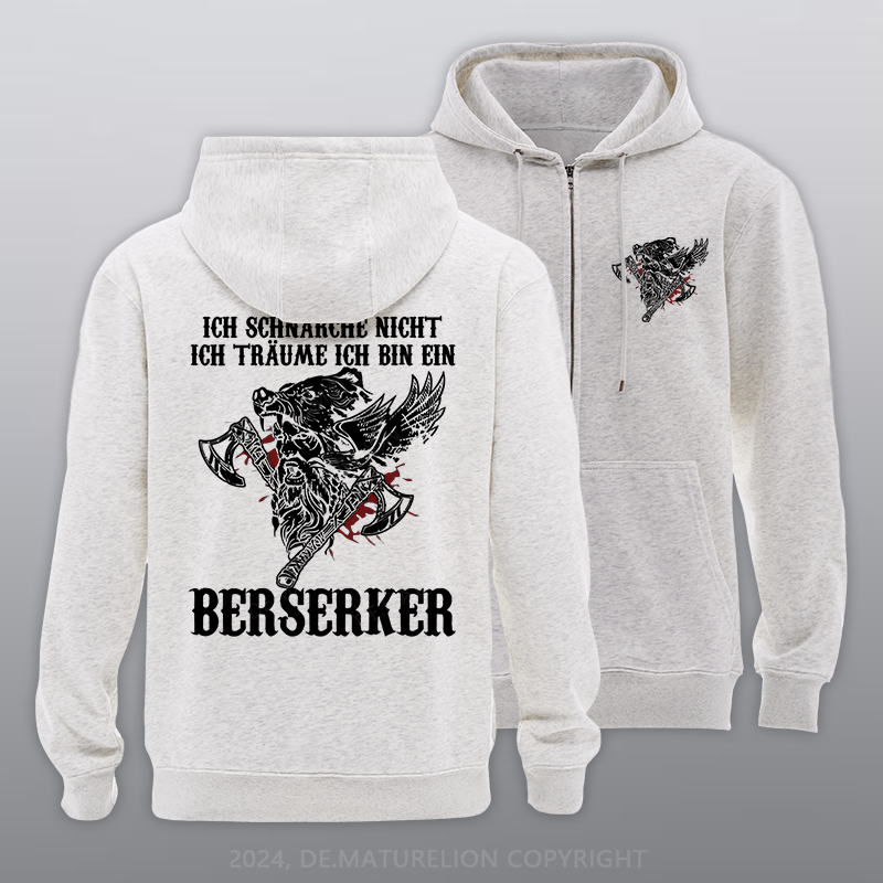Maturelion ICH SCHNARCHE NICHT Reißverschluss Hoodie