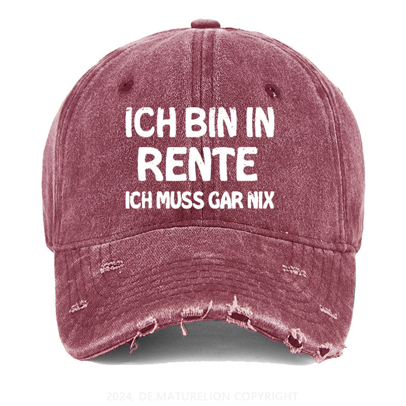 Ich Muss Gar Nichts Gewaschene Vintage Cap
