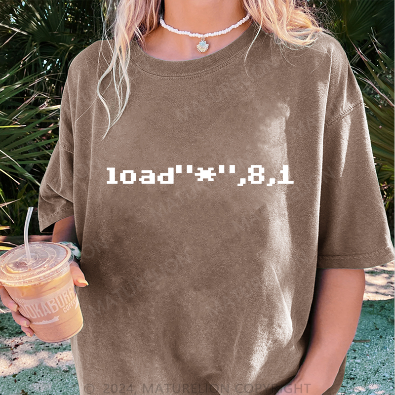 Maturelion Load Damen Gewaschene Vintage T-Shirt