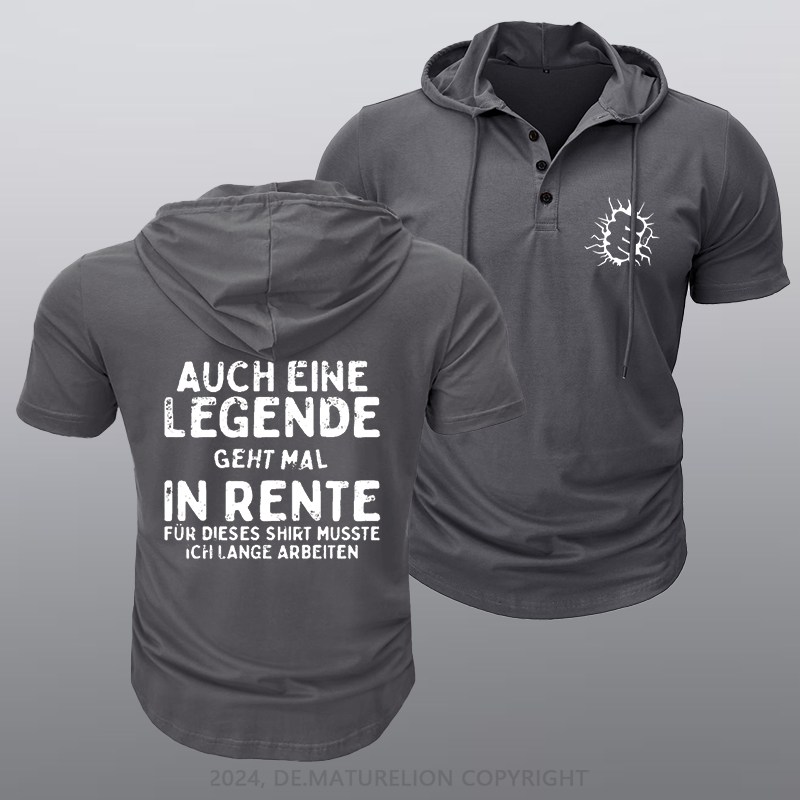 Maturelion Auch Eine Legende Geht Mal In Rente Kapuze T-Shirt