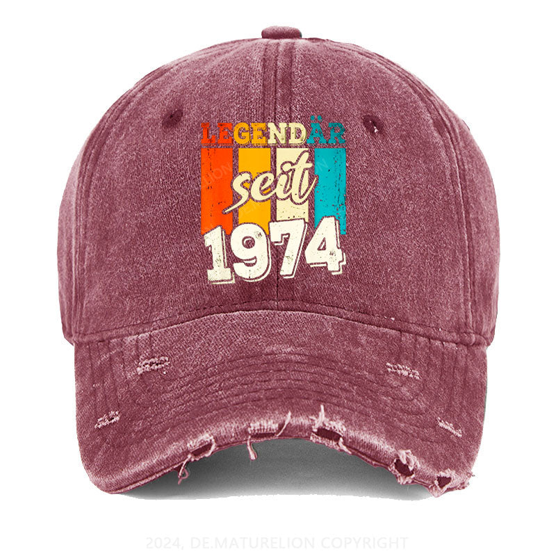 Personalisiert Jahr Legendär Seit... Gewaschene Vintage Cap