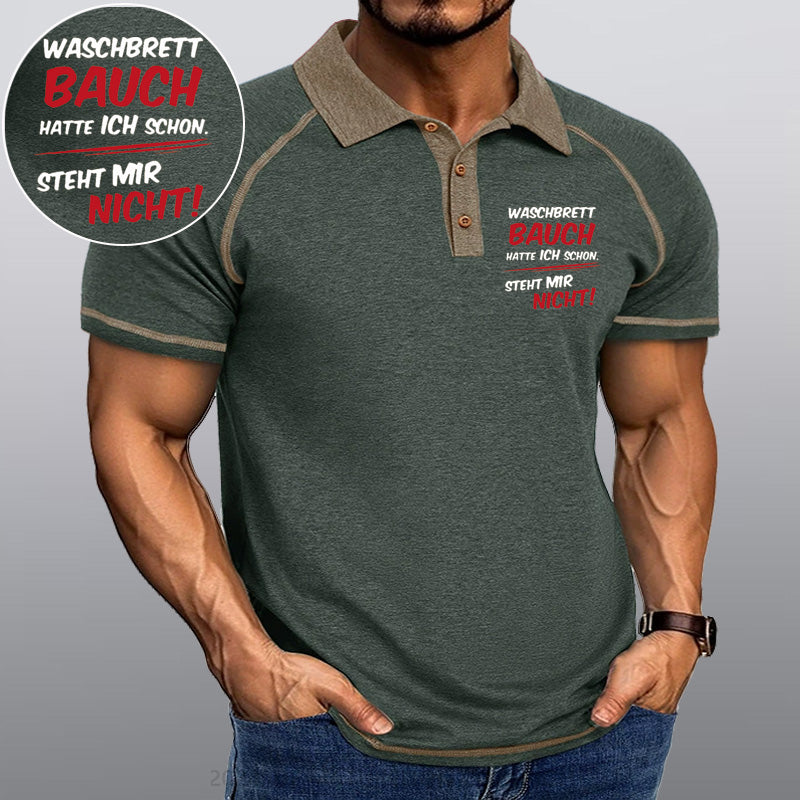 Maturelion Waschbrett Bauch Hatte Ich Schon Steht Mir Nicht Kragen T-Shirt
