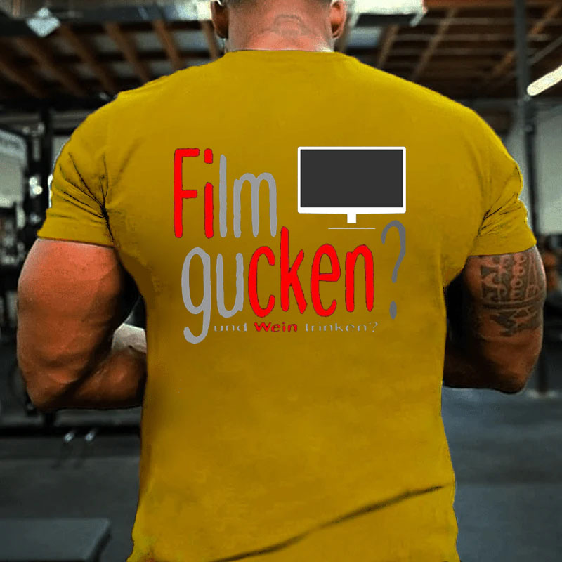 Film gucken ficken Wein trinken T-Shirt