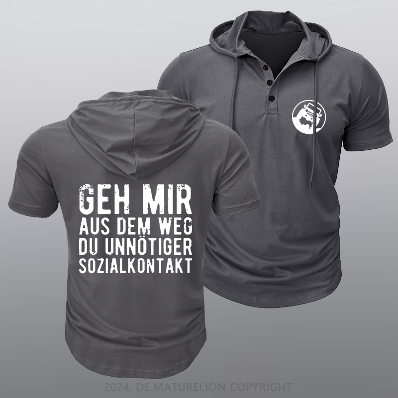 Maturelion Geh Mir Aus Dem Weg Du Unnötiger Sozialkontakt Kapuze T-Shirt