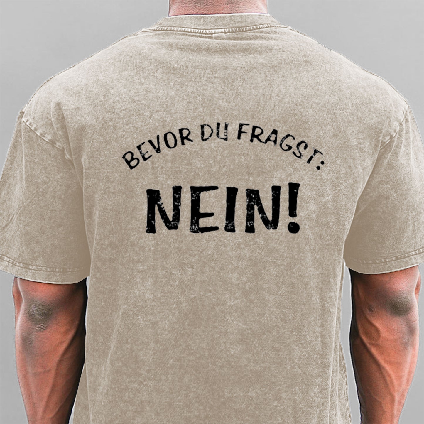 Bevor Du Fragst Nein Gewaschene Vintage T-Shirt