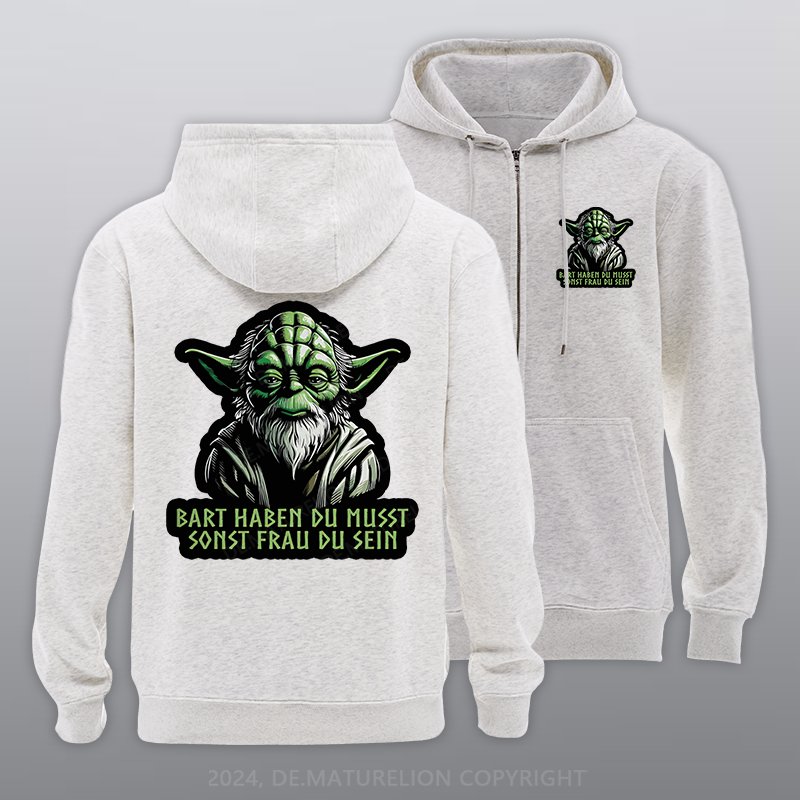 Maturelion BART HABEN DU MUSS Reißverschluss Hoodie