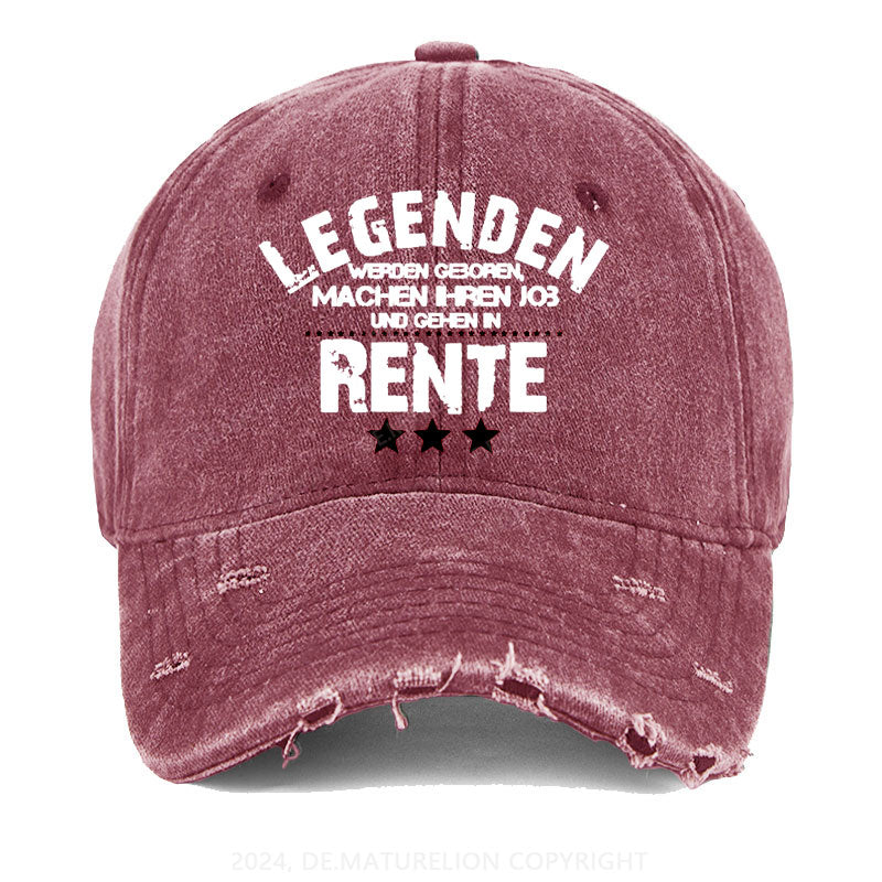 Legenden Werden Geboren Machen Ihren Job Und Gehen In Rente Gewaschene Vintage Cap