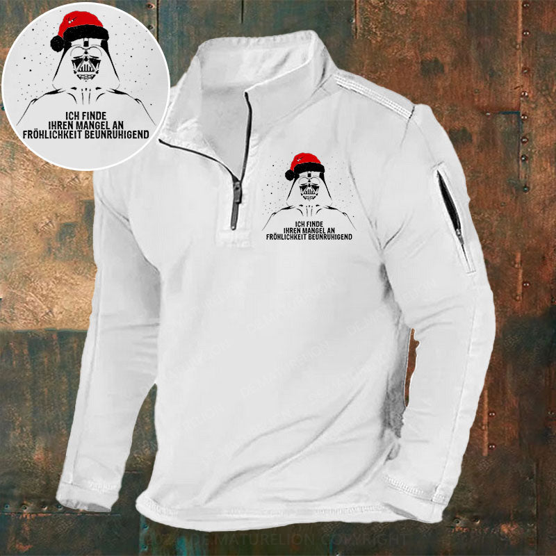 Ich finde Ihren Mangel an Fröhlichkeit beunruhigend Reißverschluss Polo Shirt