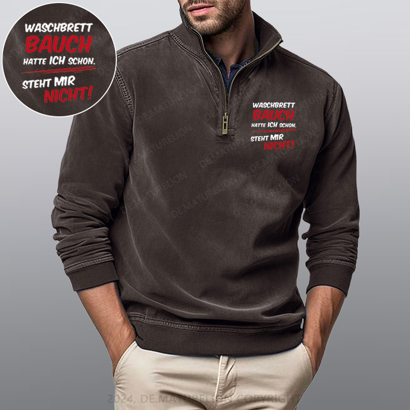 Maturelion Waschbrett Bauch Hatte Ich Schon Steht Mir Nicht Stehkragen Poloshirt