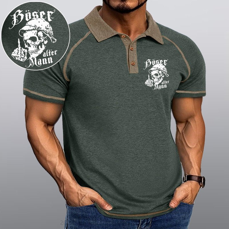Maturelion Böser Alter Mann Kragen T-Shirt