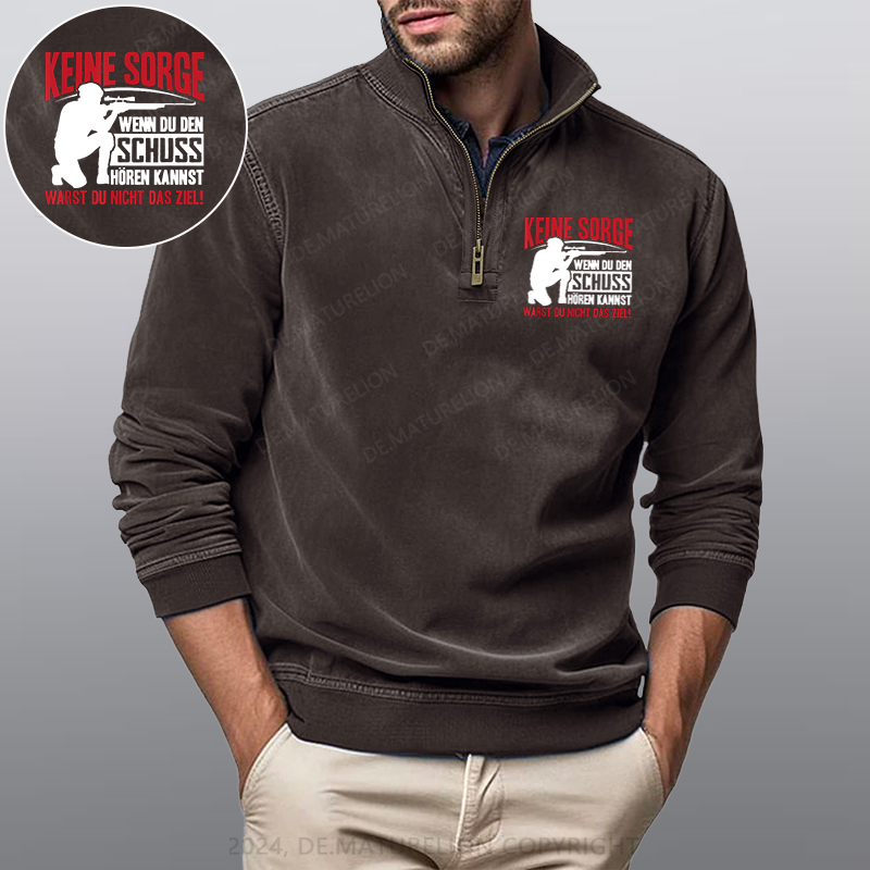 Maturelion Keine Sorge Wenn Du Den Schuss Hören Kannst Warst Nicht Ziel Stehkragen Poloshirt