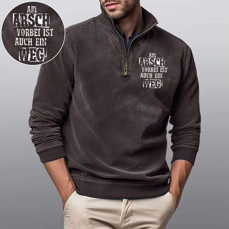 Maturelion Am Arsch Vorbei Ist Auch Ein Weg Stehkragen Poloshirt