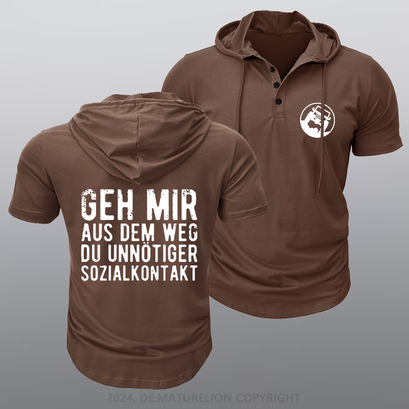 Maturelion Geh Mir Aus Dem Weg Du Unnötiger Sozialkontakt Kapuze T-Shirt
