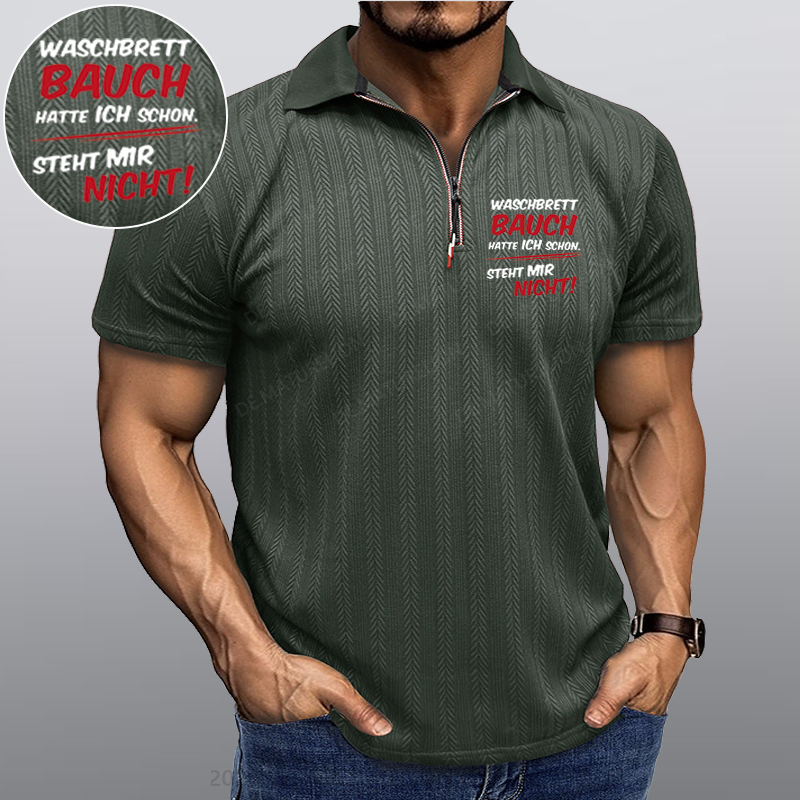 Maturelion Waschbrett Bauch Hatte Ich Schon Steht Mir Nicht Kragen T-Shirt