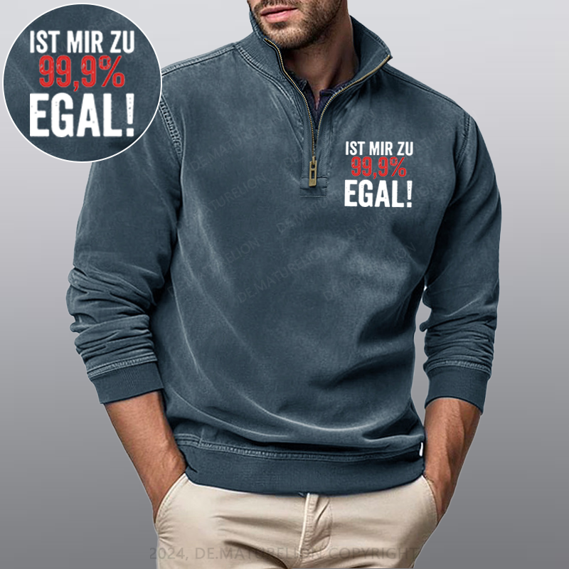 Maturelion Ist Mir Zu 99,9% Egal Stehkragen Poloshirt