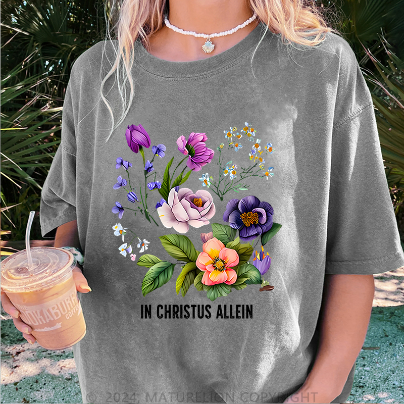 Maturelion In Christus Allein Damen Gewaschene Vintage T-Shirt