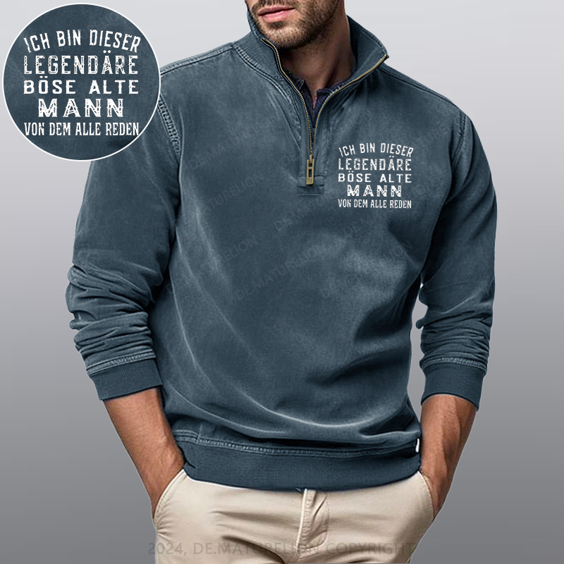 Maturelion Ich Bin Dieser Legendäre Böse Alte Mann Von Dem Alle Reden Stehkragen Poloshirt