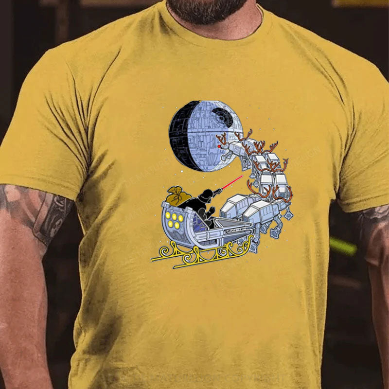 Weihnachten Darth Vader Santas Schlitten T-Shirt