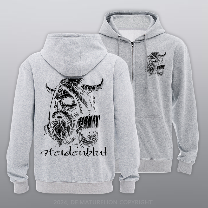 Maturelion Heidenblut Reißverschluss Hoodie