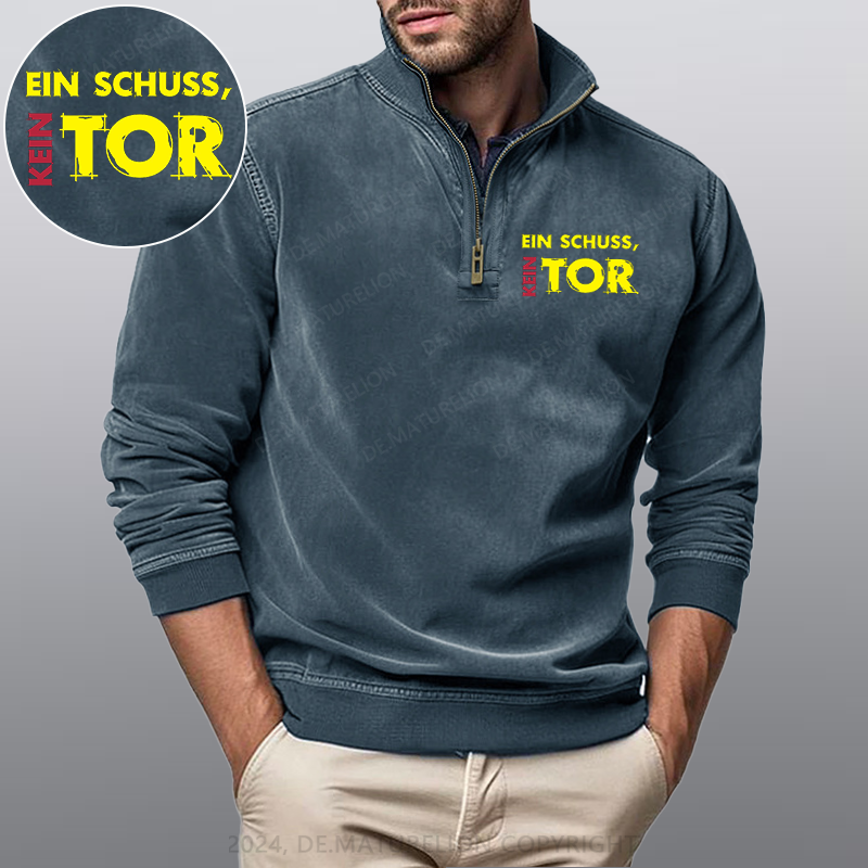 Maturelion Ein Schuss Kein Tor Stehkragen Poloshirt