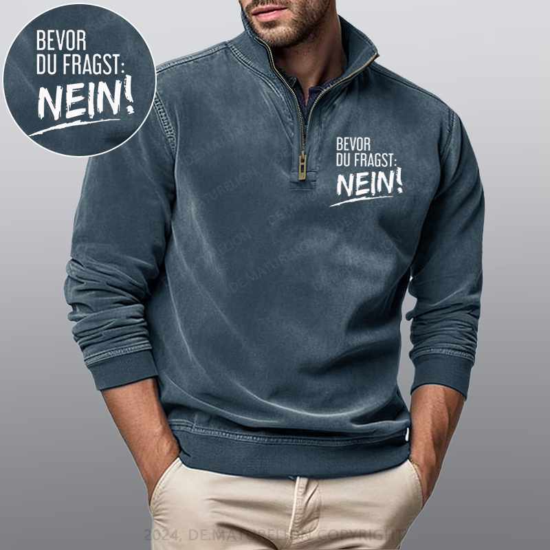 Maturelion Bevor Du Fragst Nein Männer Stehkragen Poloshirt