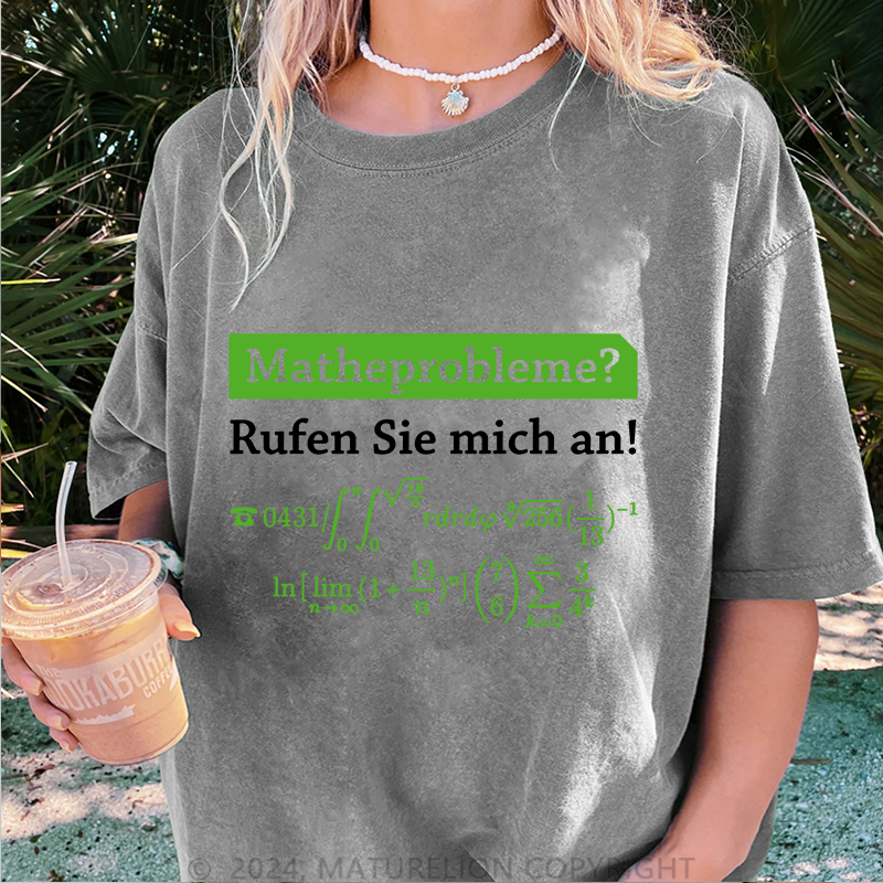 Maturelion Matheprobleme Damen Gewaschene Vintage T-Shirt