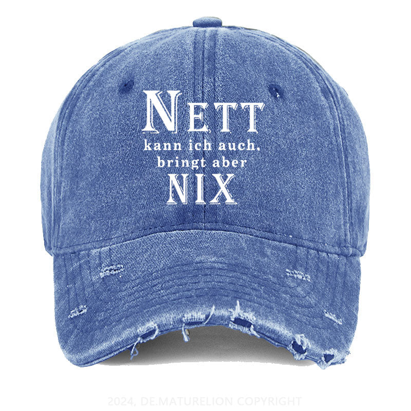 Nett Kann Ich Auch Bringt Aber Nix Gewaschene Vintage Cap