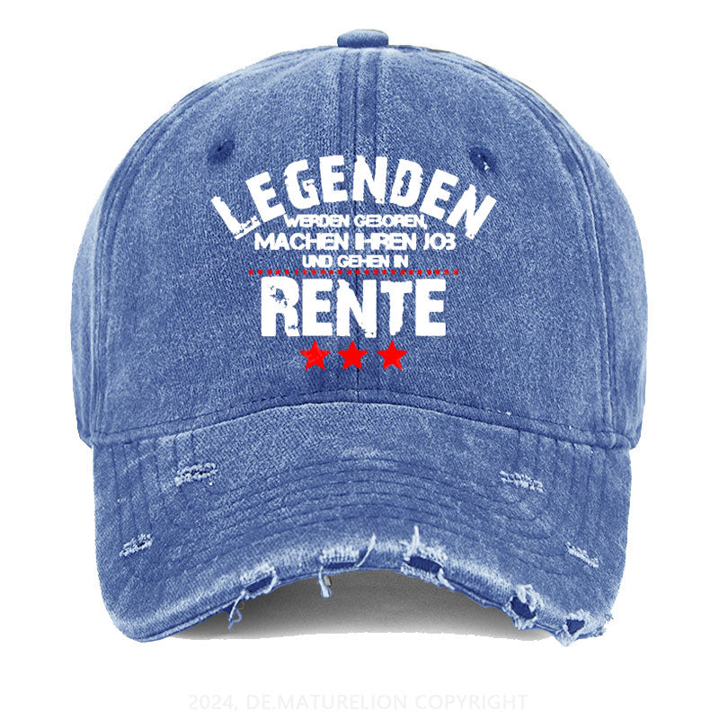 Legenden Werden Geboren Machen Ihren Job Und Gehen In Rente Gewaschene Vintage Cap